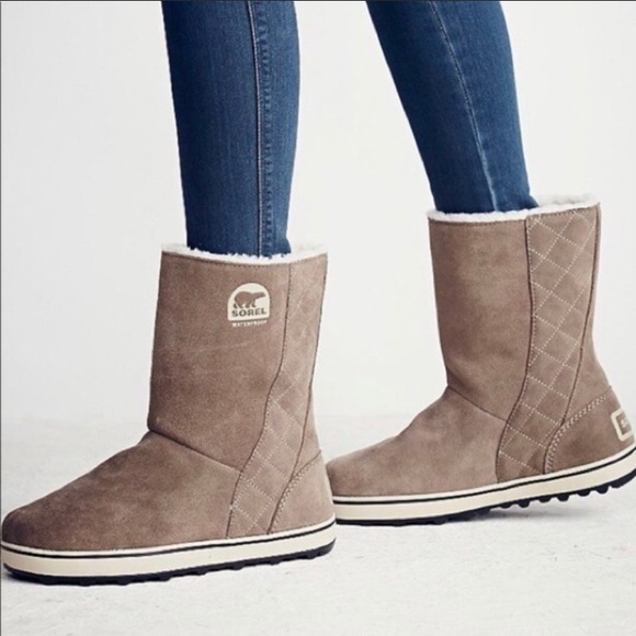 Sorel Shoes - Sorel Glacy Womens Brown Leather Rubber Sole Boots